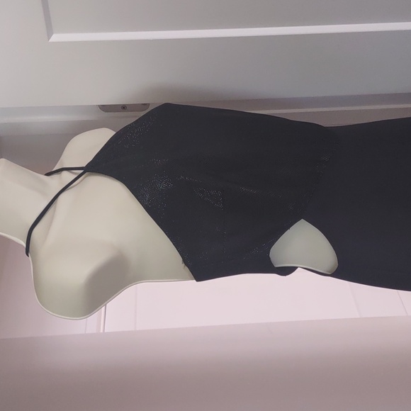 Jump Apparel Black Halter Cutout Midi Dress - Size 5/6 - Picture 4 of 11